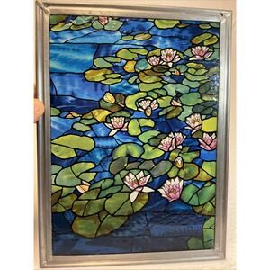 Glass Masters 1988 Stained Glass Water Lilies By Claude Monet. 01001MONET